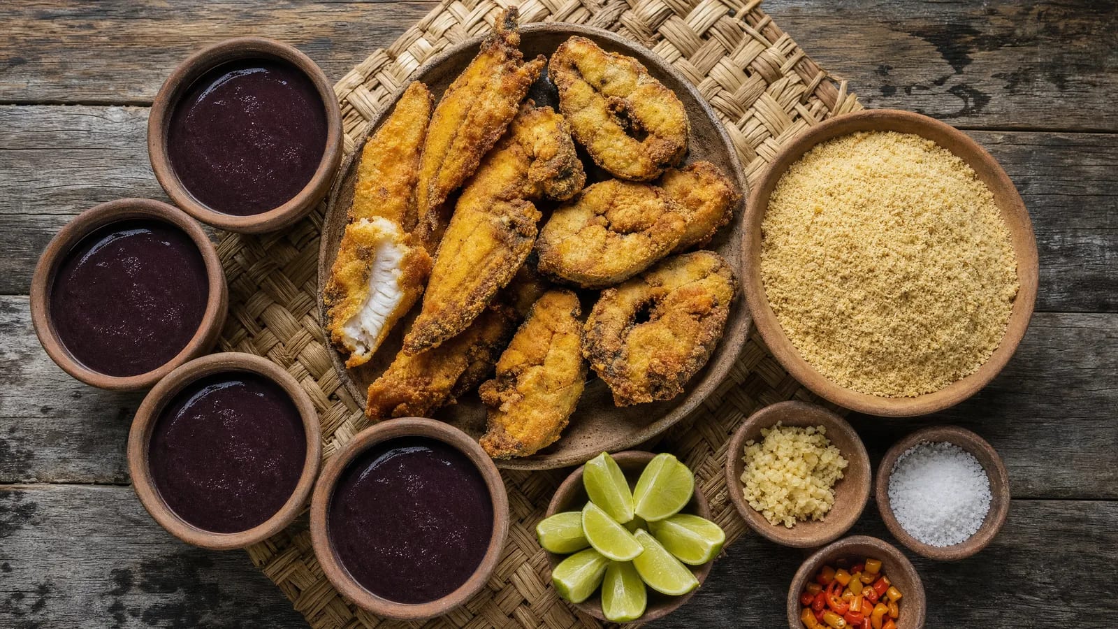Açaí com Peixe Frito e Farinha d'Água — foto 1